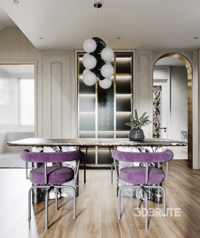 Luxurious living room and dining room Image 5