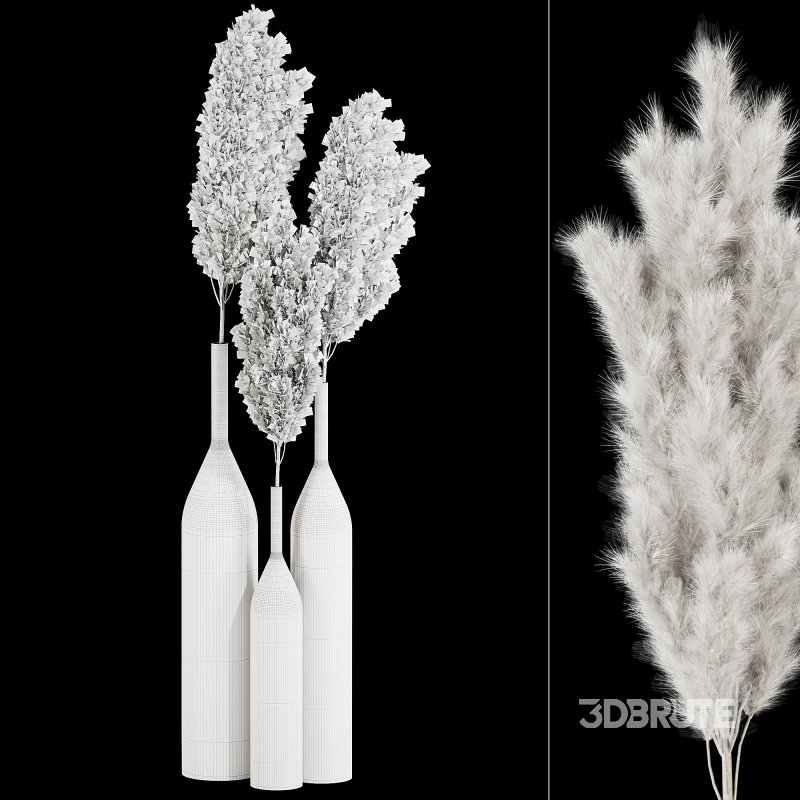 Minimal Pampas Bouquet in Pottery Pot Image 4