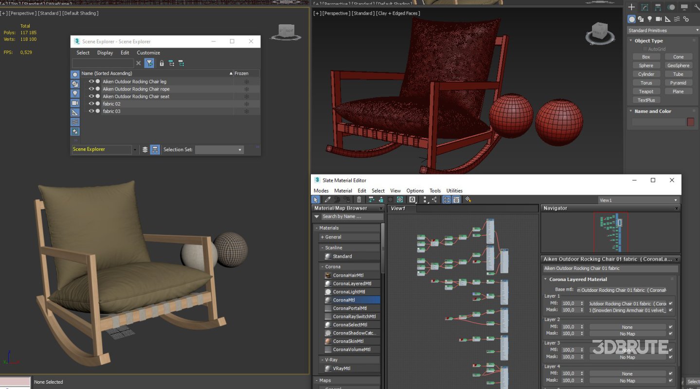 Aiken Outdoor Rocking Chair Image 9