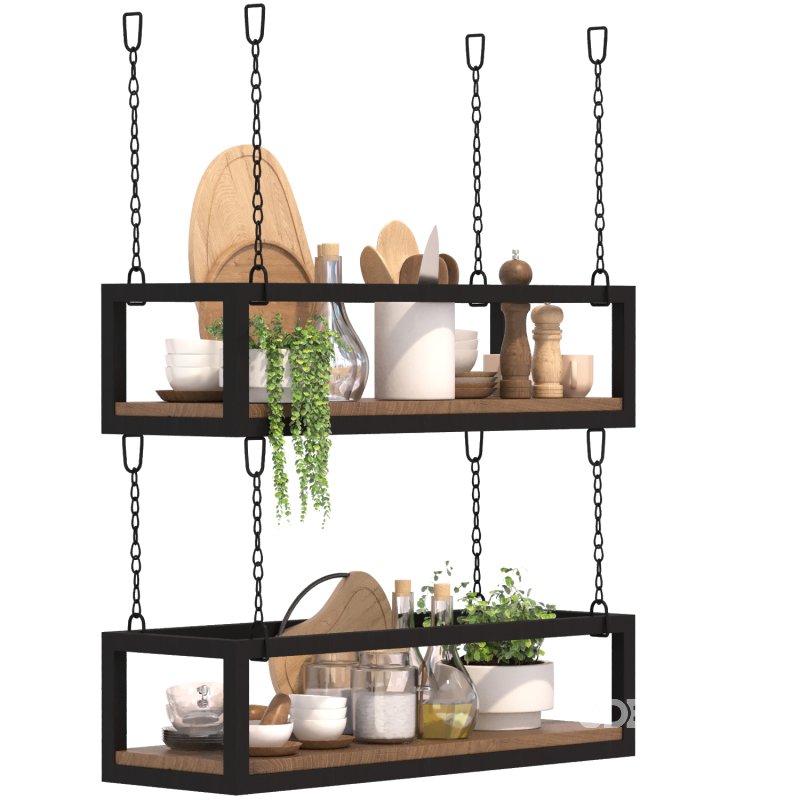 Hanging Cube Floating Shelves Ceiling Image 2