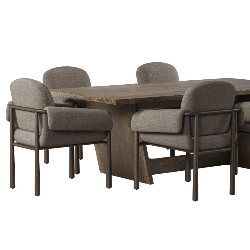 Oila dining chair and Pryor Dining Table Image 4