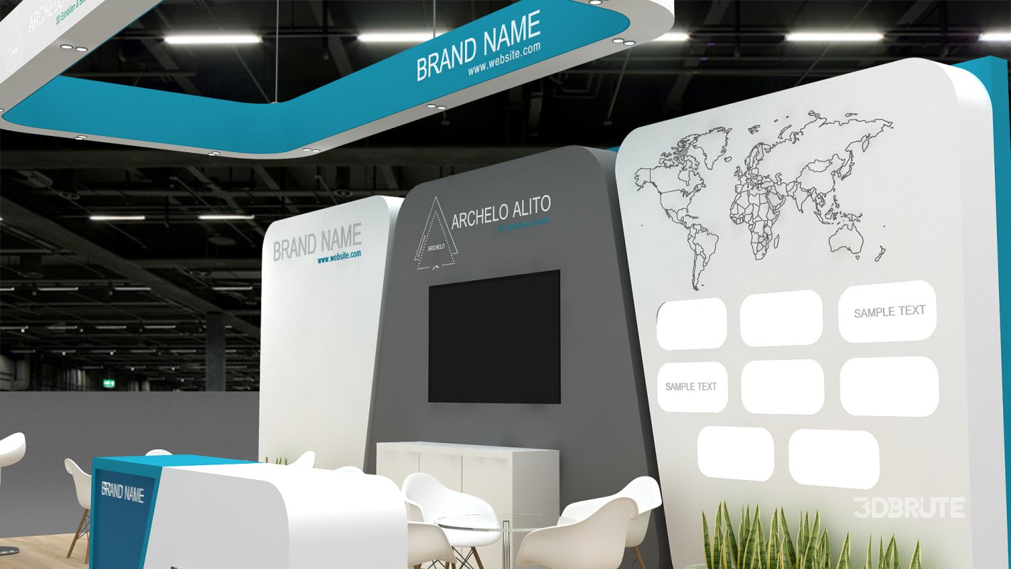 3d exhibition booth stand Image 5
