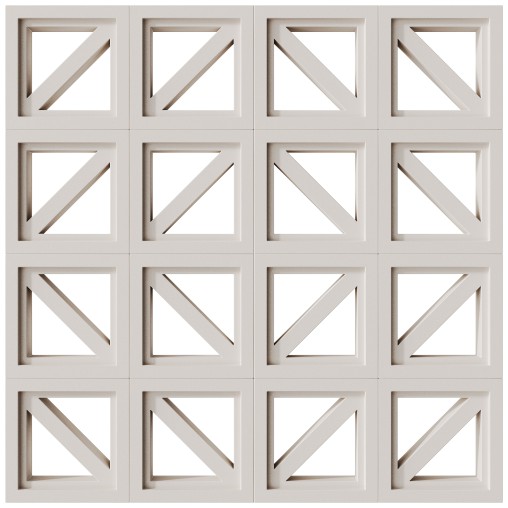 Modular Wall 10 Traverse White by Tesselle