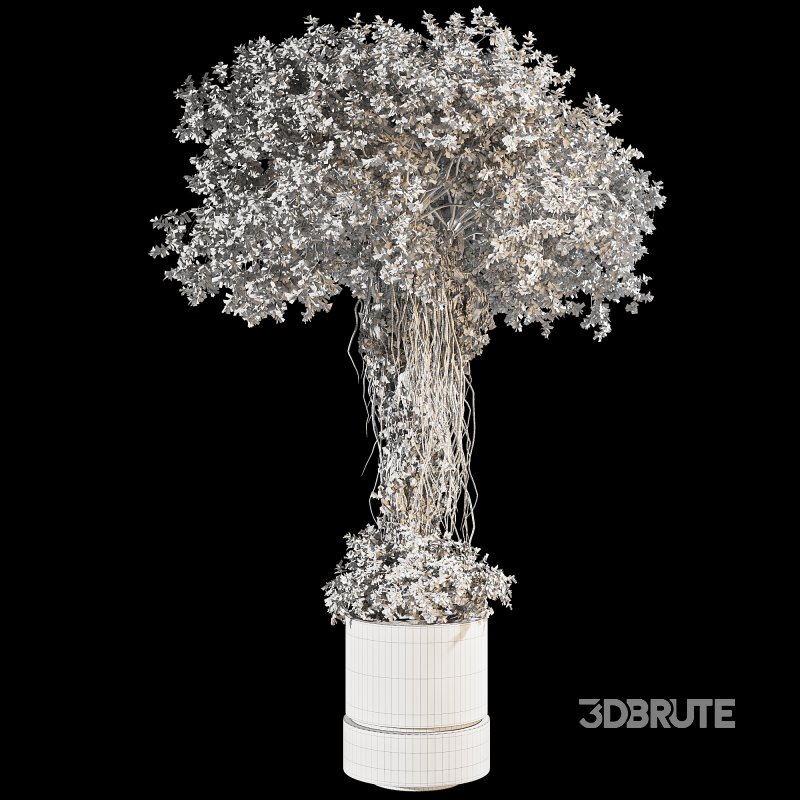 Ivy Branches in Cement Pot Image 6