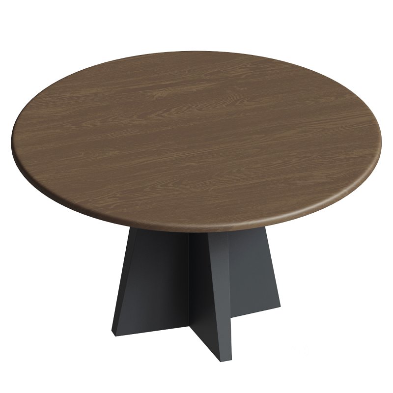 Jacob Round Dining Table with Vertex Base in Flax Image 6