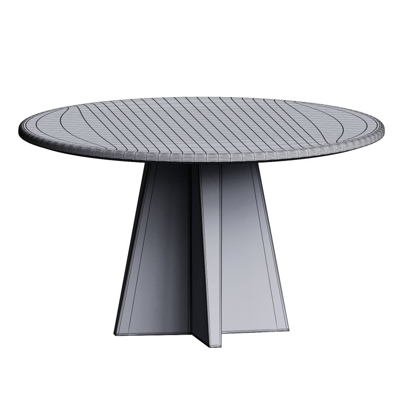 Jacob Round Dining Table with Vertex Base in Flax Image 7