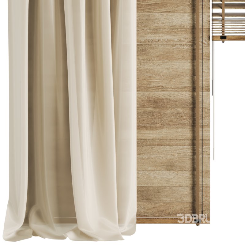 Silk and Wooden Blinds Set 037 Image 3