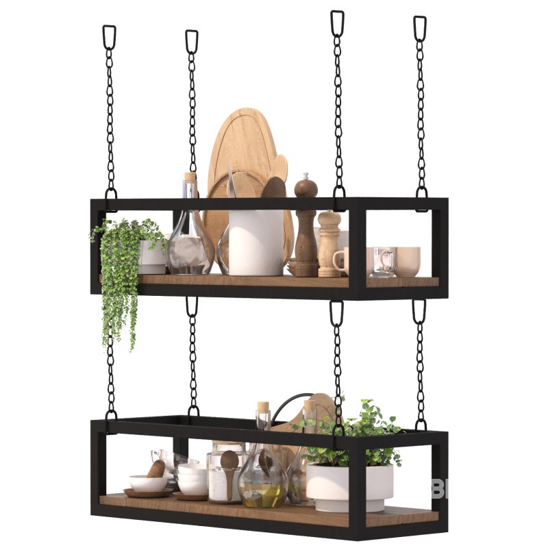 Hanging Cube Floating Shelves Ceiling Image 1