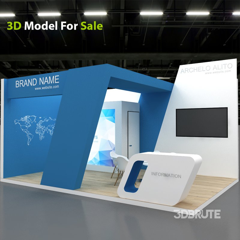 3d exhibition booth stand Image 2