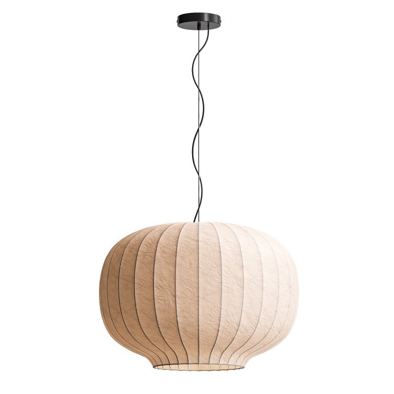 Japanese Style Silk Pendant Light Image 3