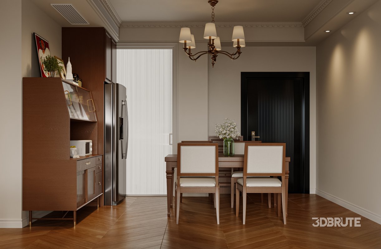 Luxurious classic living room and dining room Image 3