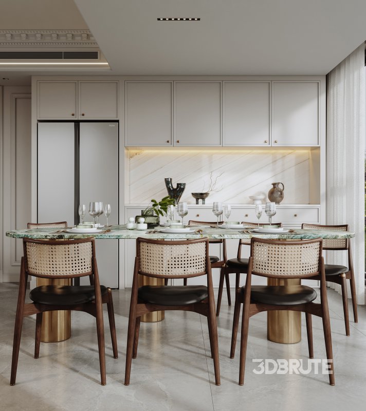 Luxurious living room and dining room Image 2