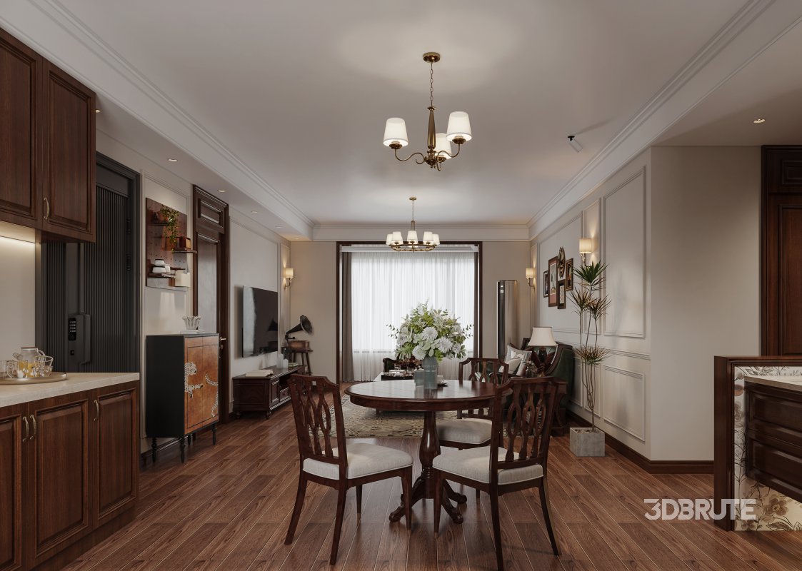 American Living Room Dining Room Image 4