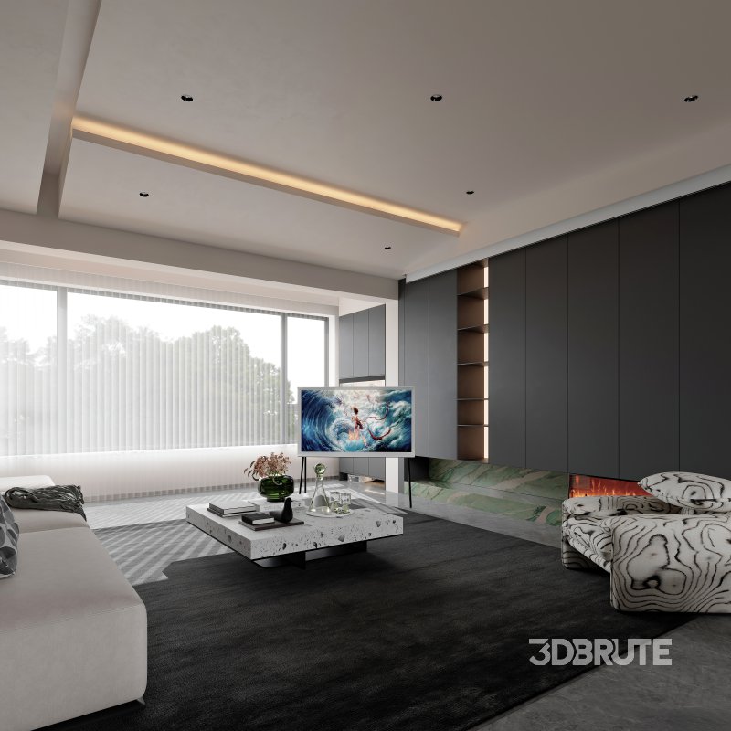 Modern living room dining room Image 4