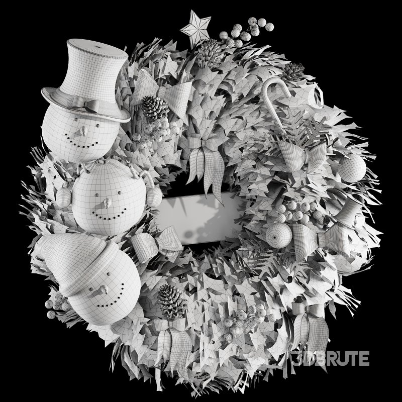 Decorative Snowman Wearth Christmas Set Image 6