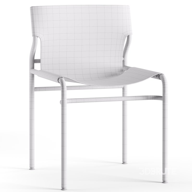 Surf Sling Brown Leather Dining Chair Image 2