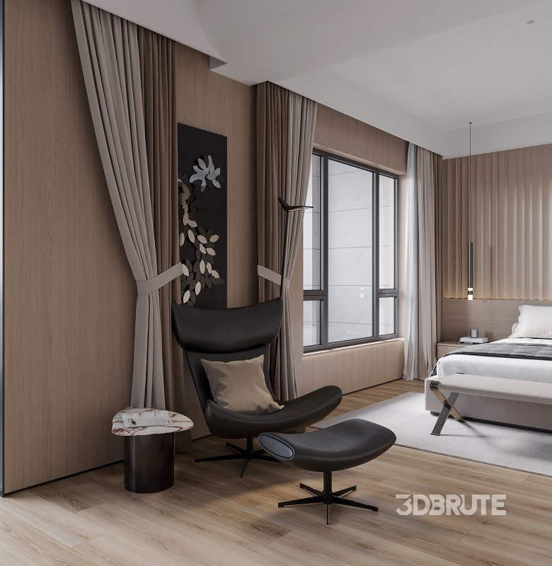 modern bathroom and bedroom office room Image 4