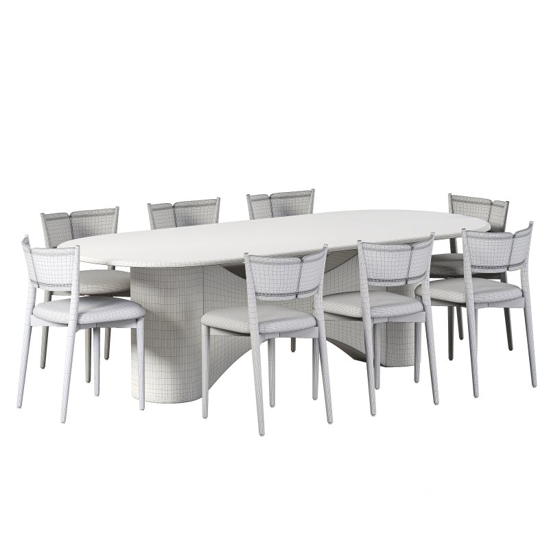 Grady Dining Chair and Olexey Oval Dining Table Image 6