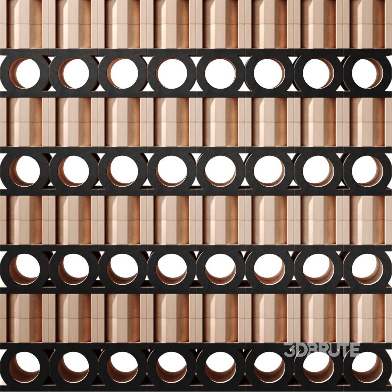 Modular decorative partition JALI NEUTRO & NERO by Mutina Image 1