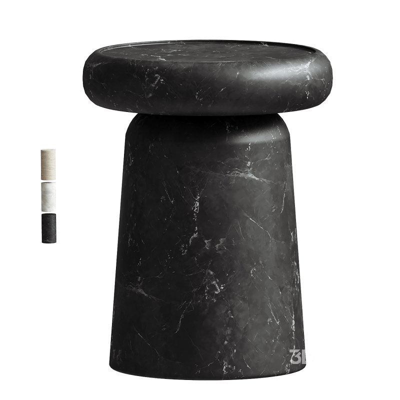Nissa Black Marquinia Marble Medium Side Table by Ivan Colominas Image 3