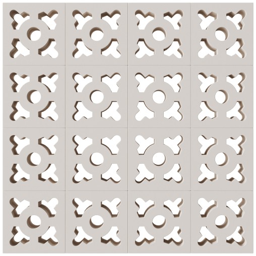 Modular Wall 22 Ornament White by Tesselle