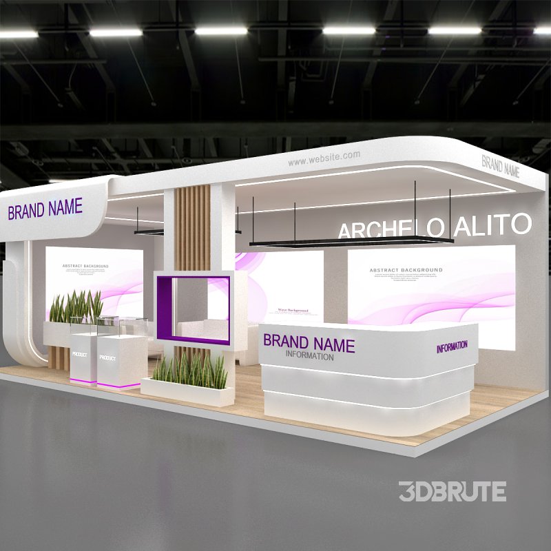 3d model booth exhibition expo Image 8