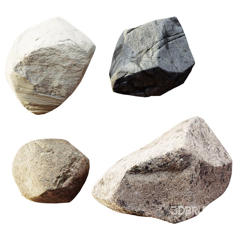 AV Architecture Rock Stone Cliff Set Image 4