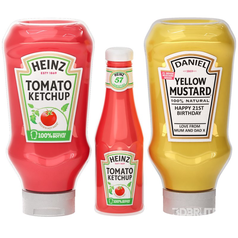 heinz tomato ketchup and yellow mustard Image 2