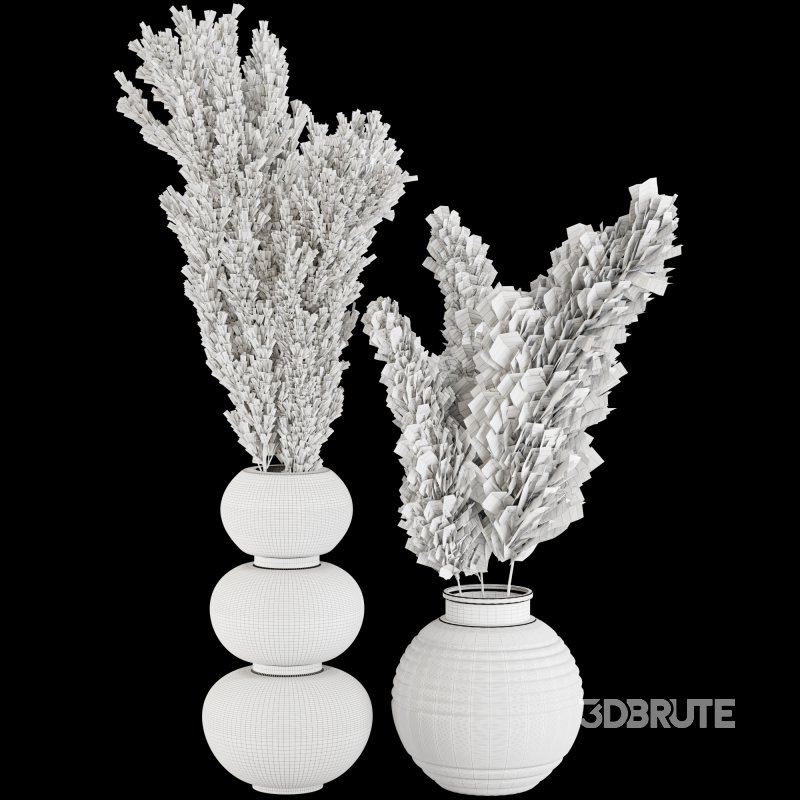 Minimal Pampas Bouquet in Glass Vase Image 4