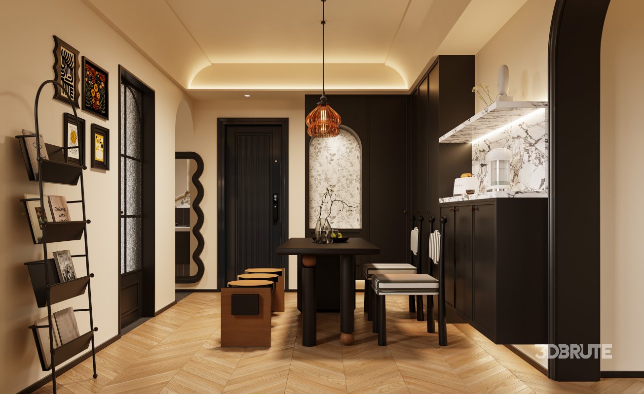 Luxurious living room and dining room kitchen bedroom bathroom Image 1