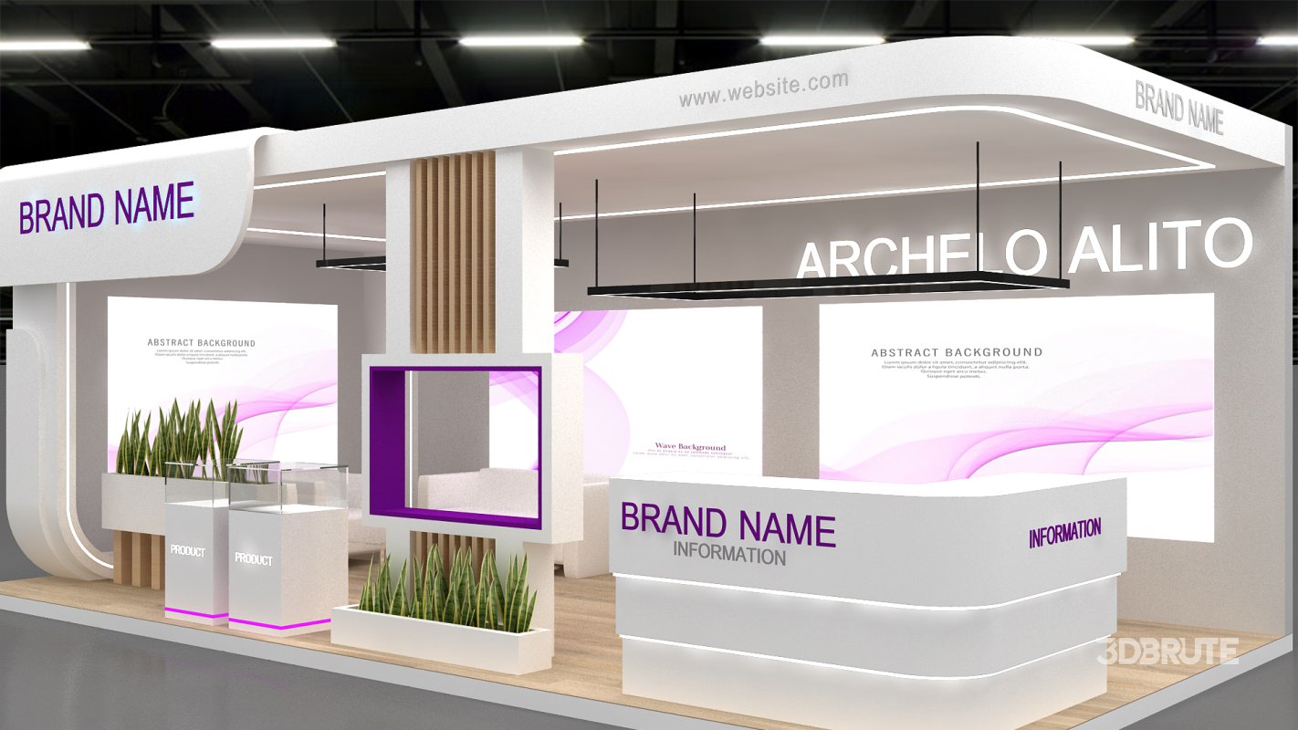 3d model booth exhibition expo Image 1