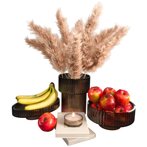 Decorative Set with Fruits and Flowers 04