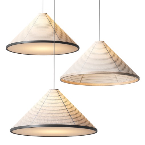 Washi Paper Pyramid Pendant Lamp