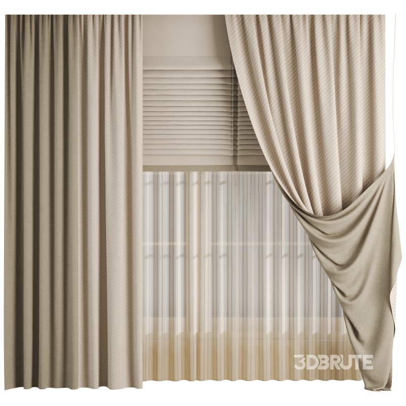 Silk and Cotton Curtain Set 57 Image 1