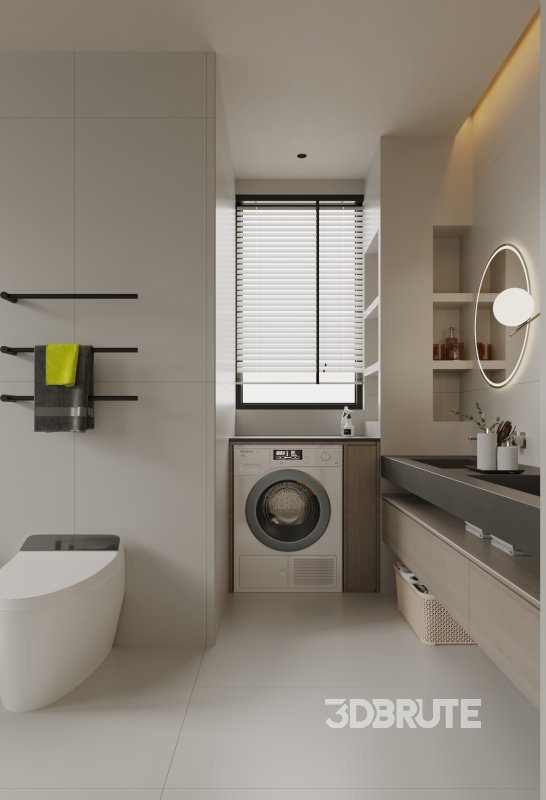 Modern bedroom and bathroom Image 4