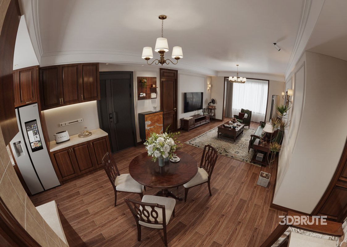 American Living Room Dining Room Image 7