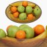 Low Glass Fruit Bowl Centerpiece with Banan Apple Orenges - Thumbnail 2