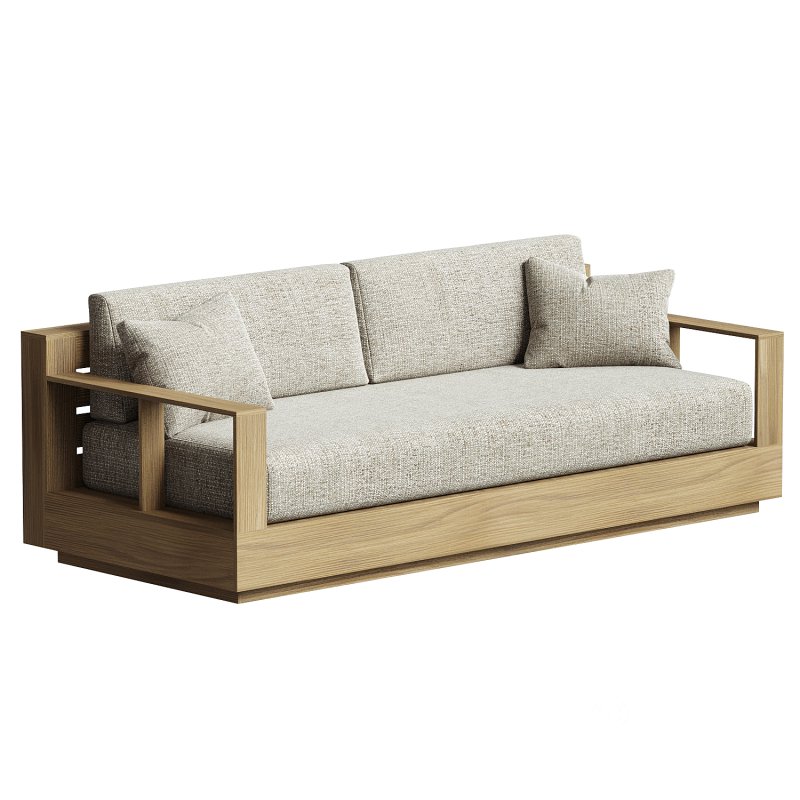 Bal Harbour Outdoor Teak Sofa Image 3