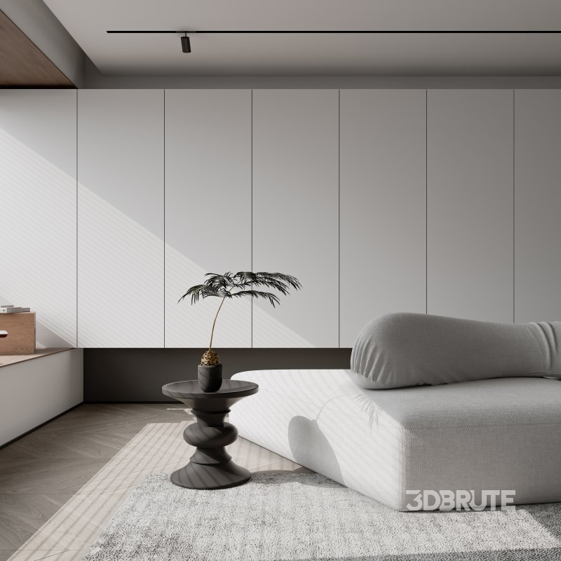 Modern living room and dining room interior scene Image 3