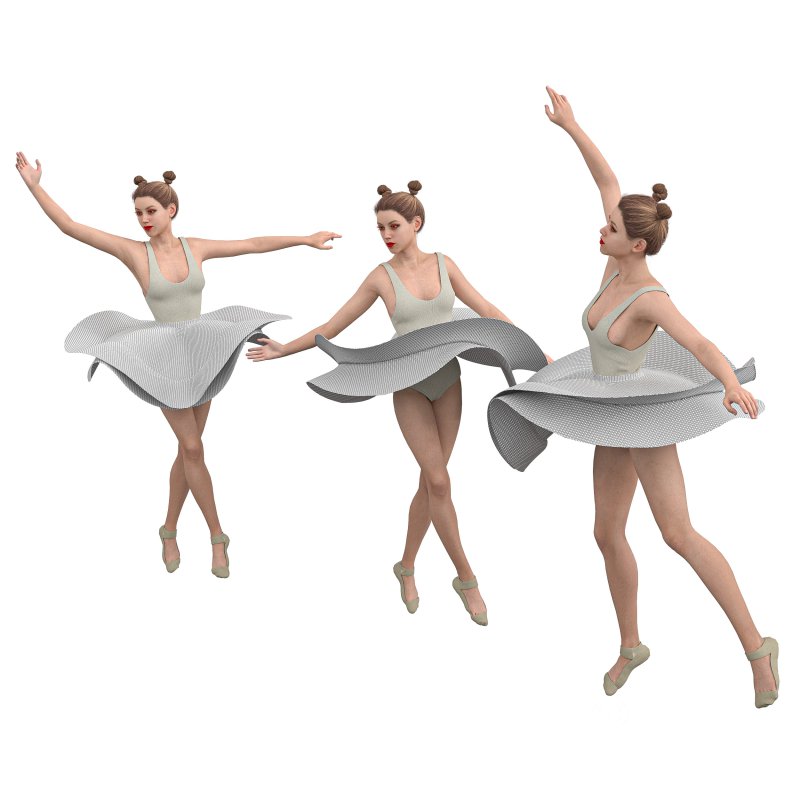 ballerina girl in 3 poses Image 4