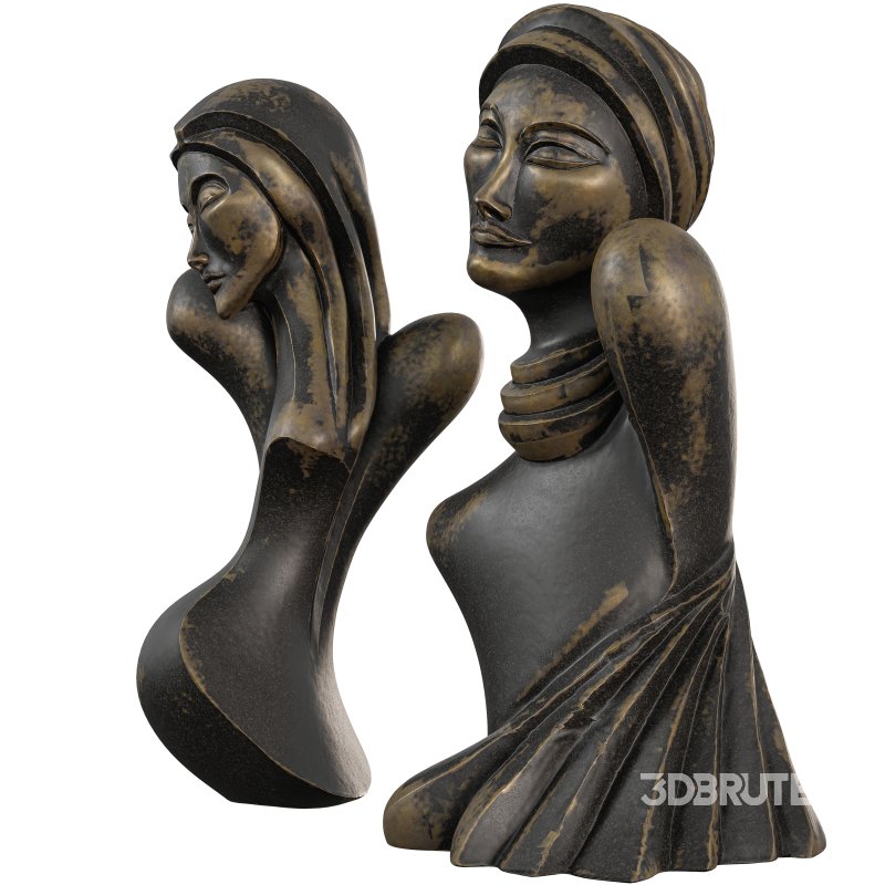 Two abstract woman Statue Image 4