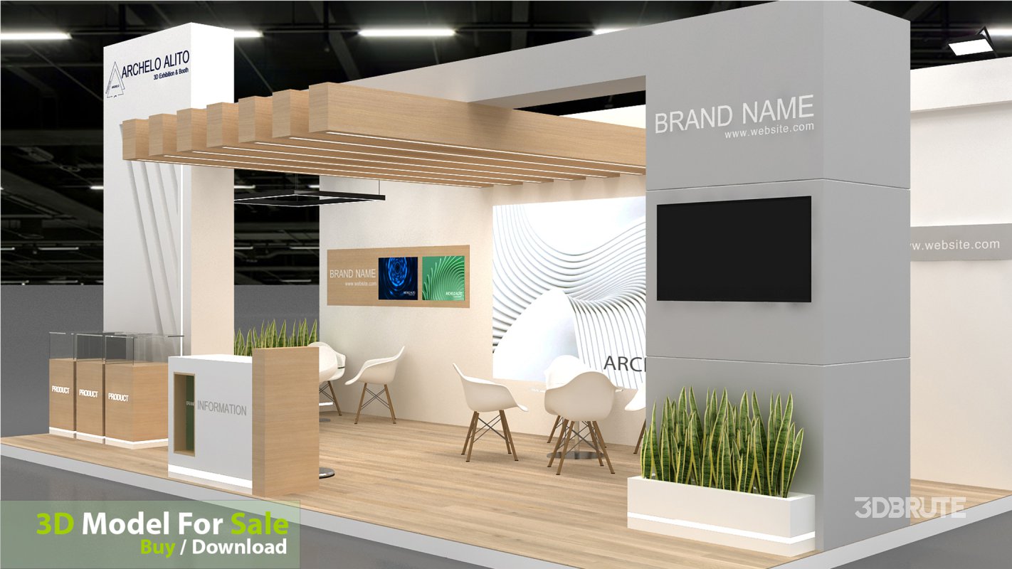 Exhibition Booth 3D Model Image 2