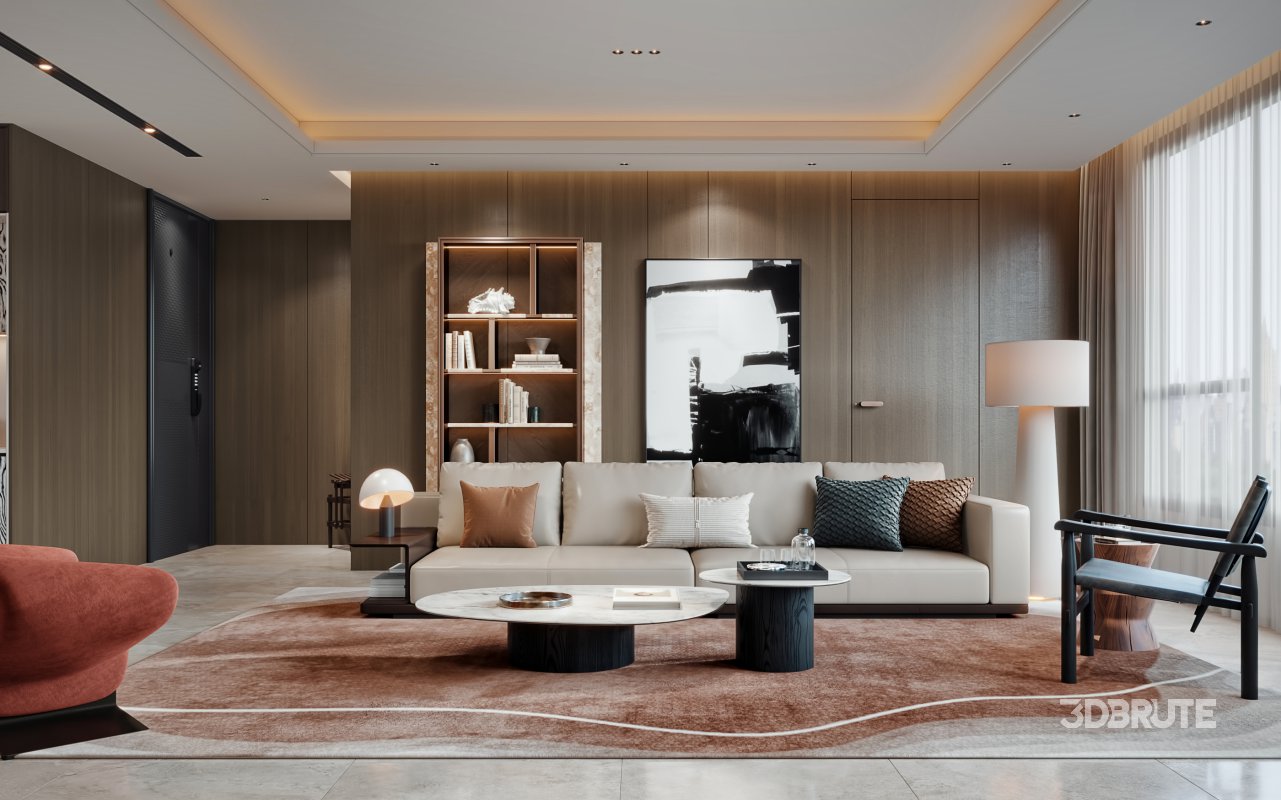 Luxurious living room and dining room Image 6