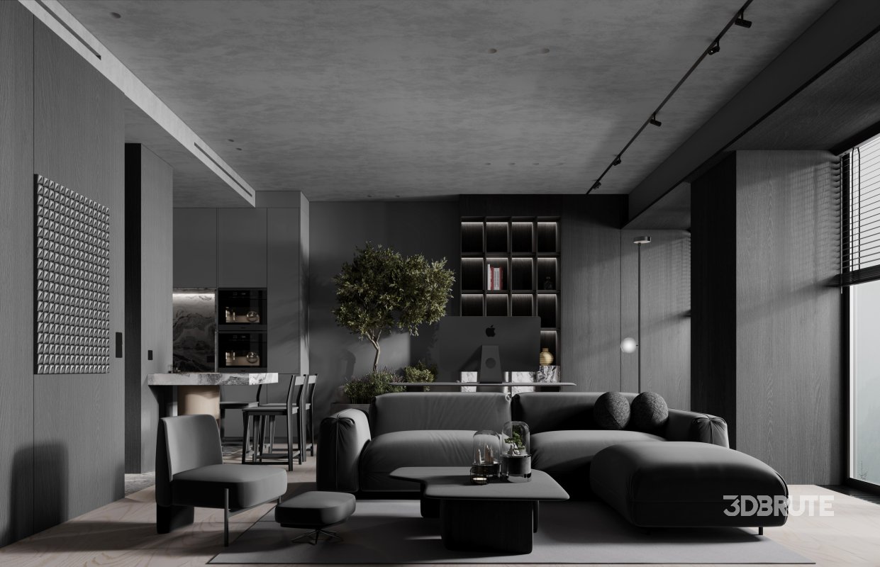 Modern living and dining room bedroom Image 5