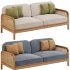 Cane Outdoor Sofa - Thumbnail 1