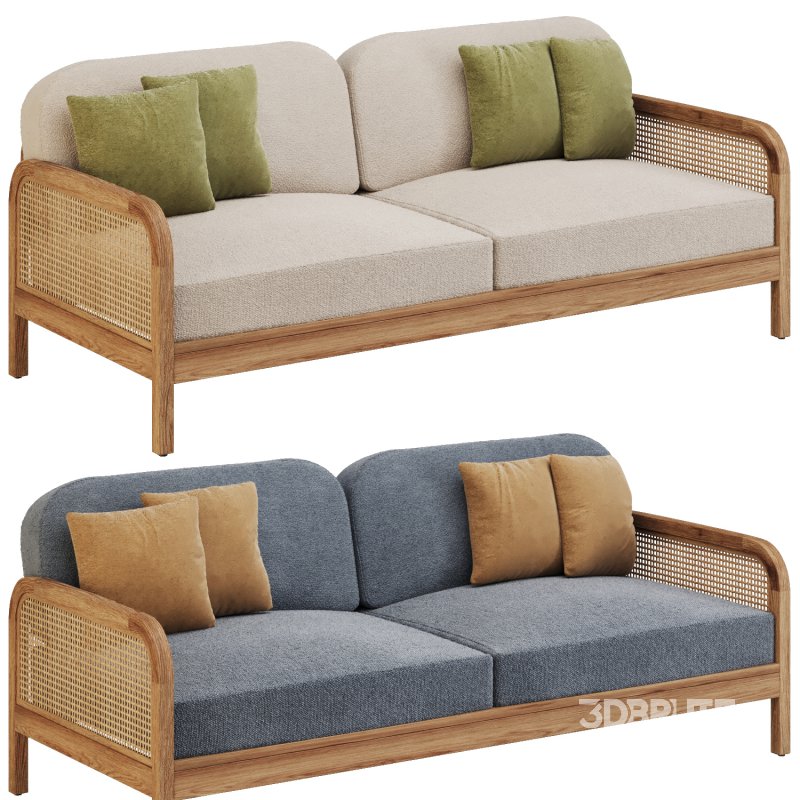 Cane Outdoor Sofa Image 1