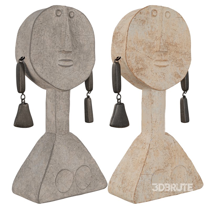 Tribal Guardian Mask Sculpture Image 2