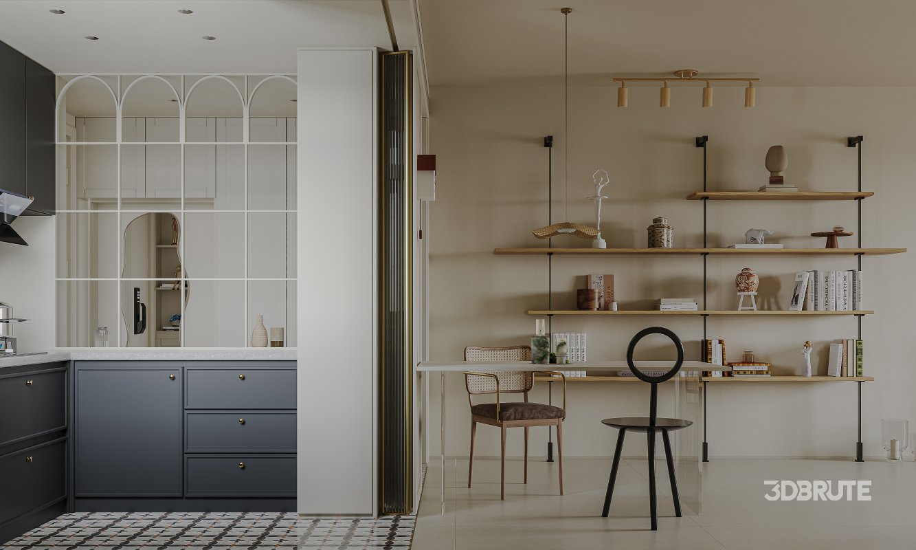 Eclectic living and dining room interior Image 2