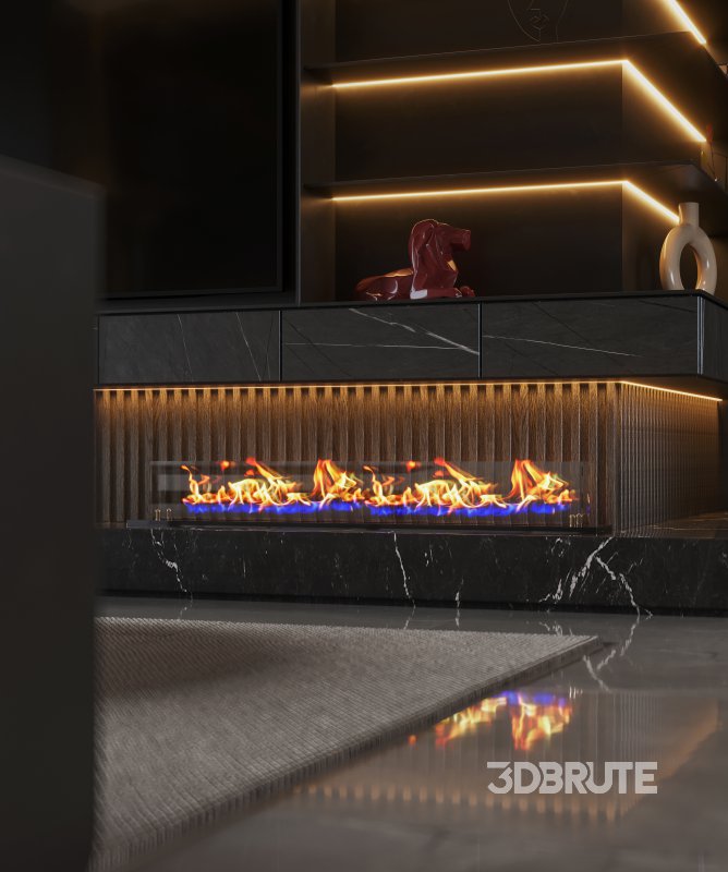 Modern living room and dining room interior scene Image 3