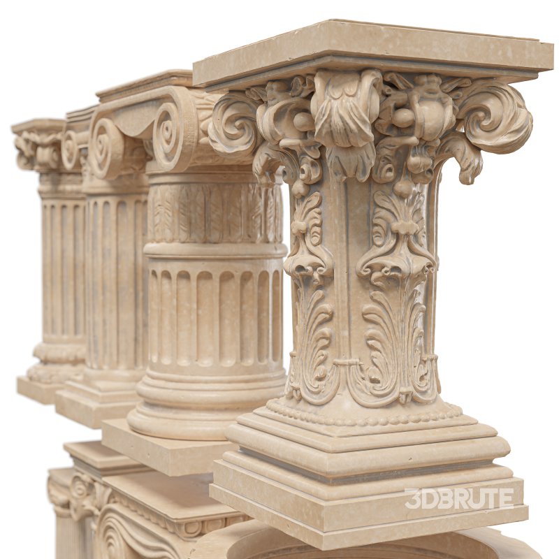 08 Classical Architectural Columns Collection -Doric Ionic-Corinthian Orders Image 1